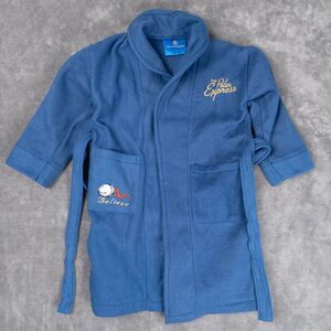 The Polar Express Kids Robe Size Medium 5 6 Blue Christmas Holiday Pajamas